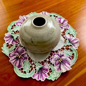 Vintage hand dyed doily